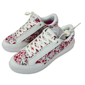 Ryka Women Sneakers Athletic Shoes 9M Casual Lace-Up Astrid White Floral NEW